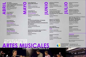 Calendario_2014, Academia de Artes Musicales