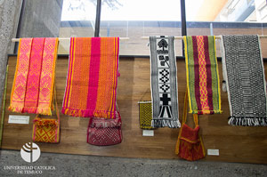 En Hall de Aula Magna se encuentra la exposición "Expresiones de Arte Mapuche"