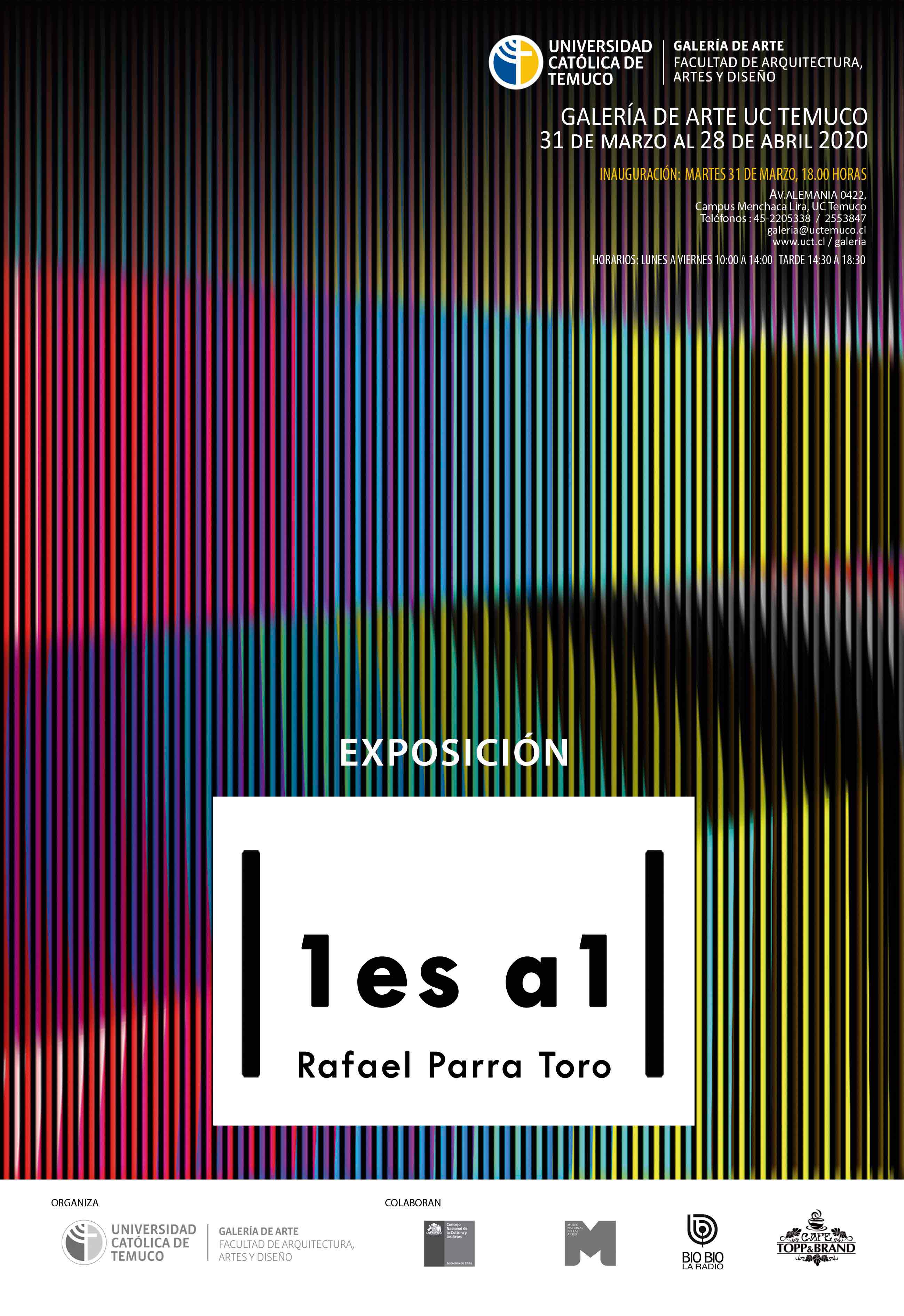 exposición artes visuales "1 es a 1" Rafael Parra Toro.